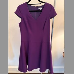 Shoshanna Fit and Flare V-Neck Dress